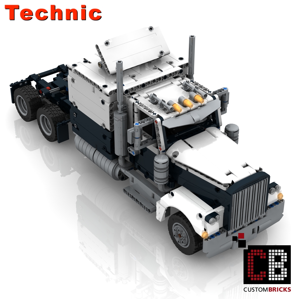 CUSTOMBRICKS LEGO Technic model Custom 42128 Long Haul Truck MOC Custombricks MOC Instruction